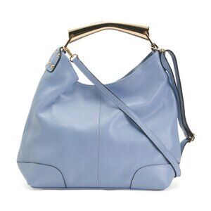 CHEVAL Made In Italy Leather Hobo With Metal Hardware Strap